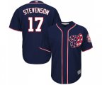 Washington Nationals #17 Andrew Stevenson Replica Navy Blue Alternate 2 Cool Base Baseball Jersey