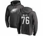 Philadelphia Eagles #76 Shareef Miller Ash One Color Pullover Hoodie