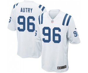 Indianapolis Colts #96 Denico Autry Game White Football Jersey
