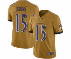 Baltimore Ravens #15 Marquise Brown Limited Gold Inverted Legend Football Jersey