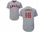 Los Angeles Angels of Anaheim #16 Huston Street Grey Flexbase Authentic Collection MLB Jersey