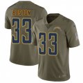Los Angeles Chargers #33 Tre Boston Limited Olive 2017 Salute to Service NFL Jersey