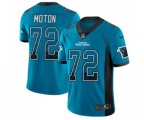 Carolina Panthers #72 Taylor Moton Limited Blue Rush Drift Fashion Football Jersey