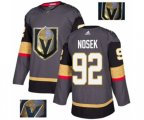 Vegas Golden Knights #92 Tomas Nosek Authentic Gray Fashion Gold NHL Jersey