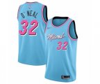 Miami Heat #32 Shaquille O'Neal Authentic Blue Basketball Jersey - 2019-20 City Edition