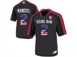 2016 US Flag Fashion 2016 Men'sTexas A&M Aggies Johnny Manziel #2 College Football Authentic Jersey - Black