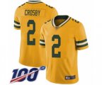 Green Bay Packers #2 Mason Crosby Limited Gold Rush Vapor Untouchable 100th Season Football Jersey