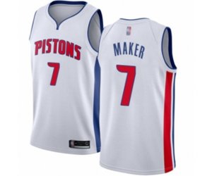 Detroit Pistons #7 Thon Maker Authentic White Basketball Jersey - Association Edition