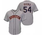 Houston Astros #54 Roberto Osuna Replica Grey Road Cool Base Baseball Jersey