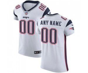 New England Patriots Customized White Vapor Untouchable Elite Player Football Jersey