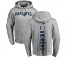 New England Patriots #60 David Andrews Ash Backer Pullover Hoodie