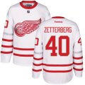 Detroit Red Wings #40 Henrik Zetterberg Premier White 2017 Centennial Classic NHL Jersey