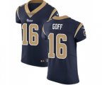 Los Angeles Rams #16 Jared Goff Navy Blue Team Color Vapor Untouchable Elite Player Football Jersey