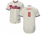 Philadelphia Phillies #8 Juan Samuel Cream Flexbase Authentic Collection MLB Jersey