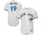 Toronto Blue Jays #19 Paul Molitor White Home Flex Base Authentic Collection Baseball Jersey