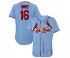 St. Louis Cardinals #16 Kolten Wong Light Blue Alternate Flex Base Authentic Collection Baseball Jersey