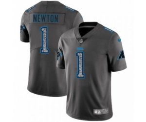 Carolina Panthers #1 Cam Newton Limited Gray Static Fashion Limited Football Jersey