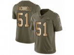 Green Bay Packers #51 Kyler Fackrell Limited Olive Gold 2017 Salute to Service NFL Jersey