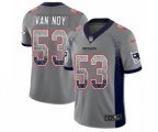 New England Patriots #53 Kyle Van Noy Limited Gray Rush Drift Fashion NFL Jersey