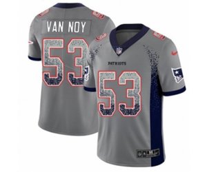 New England Patriots #53 Kyle Van Noy Limited Gray Rush Drift Fashion NFL Jersey
