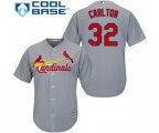 St. Louis Cardinals #32 Steve Carlton Replica Grey Road Cool Base Baseball Jersey