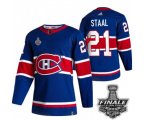 Montreal Canadiens #21 Eric Staal Blue Road Authentic 2021 NHL Stanley Cup Final Patch Jersey