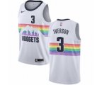 Denver Nuggets #3 Allen Iverson Authentic White NBA Jersey - City Edition