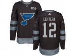 Adidas St. Louis Blues #12 Jori Lehtera Black 1917-2017 100th Anniversary Stitched NHL Jersey