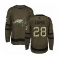 Washington Capitals #28 Brendan Leipsic Authentic Green Salute to Service Hockey Jersey