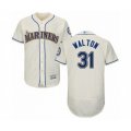 Seattle Mariners #31 Donnie Walton Cream Alternate Flex Base Authentic Collection Baseball Player Jersey