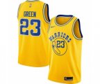 Golden State Warriors #23 Draymond Green Authentic Gold Hardwood Classics Basketball Jersey