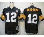 Pittsburgh Steelers #12 Terry Bradshaw Black Throwback Jersey