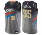 Oklahoma City Thunder #35 Kevin Durant Swingman Gray NBA Jersey - City Edition