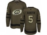 Carolina Hurricanes #5 Noah Hanifin Green Salute to Service Stitched NHL Jersey