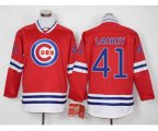 Chicago Cubs #41 John Lackey Red Long Sleeve Stitched Baseball Jersey
