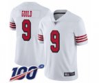 San Francisco 49ers #9 Robbie Gould Limited White Rush Vapor Untouchable 100th Season Football Jersey