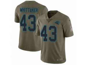 Carolina Panthers #43 Fozzy Whittaker Limited Olive 2017 Salute to Service NFL Jersey