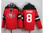 San Francisco 49ers #8 Steve Young Red Player Pullover Hoodie