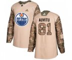 Edmonton Oilers #81 Yohann Auvitu Authentic Camo Veterans Day Practice NHL Jersey