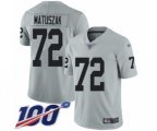 Oakland Raiders #72 John Matuszak Limited Silver Inverted Legend 100th Season Football Jersey