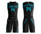 Charlotte Hornets #14 Michael Kidd-Gilchrist Authentic Black Basketball Suit Jersey - City Edition