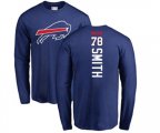 Buffalo Bills #78 Bruce Smith Royal Blue Backer Long Sleeve T-Shirt