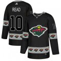 Minnesota Wild #10 Matt Read Authentic Black Team Logo Fashion NHL Jersey