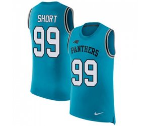 Carolina Panthers #99 Kawann Short Limited Blue Rush Player Name & Number Tank Top Football Jersey