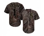 Seattle Mariners #1 Tim Beckham Authentic Camo Realtree Collection Flex Base Baseball Jersey