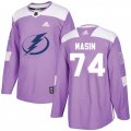 Tampa Bay Lightning #74 Dominik Masin Authentic Purple Fights Cancer Practice NHL Jersey