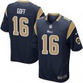 Los Angeles Rams #16 Jared Goff Game Navy Blue Team Color NFL Jersey