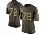 Chicago Bears #72 Charles Leno Limited Green Salute to Service NFL Jersey