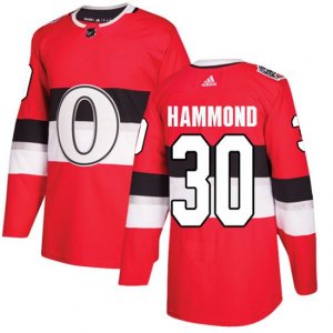 Ottawa Senators #30 Andrew Hammond Authentic Red 2017 100 Classic NHL Jersey