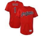 Cleveland Indians #1 Greg Allen Scarlet Alternate Flex Base Authentic Collection Baseball Jersey